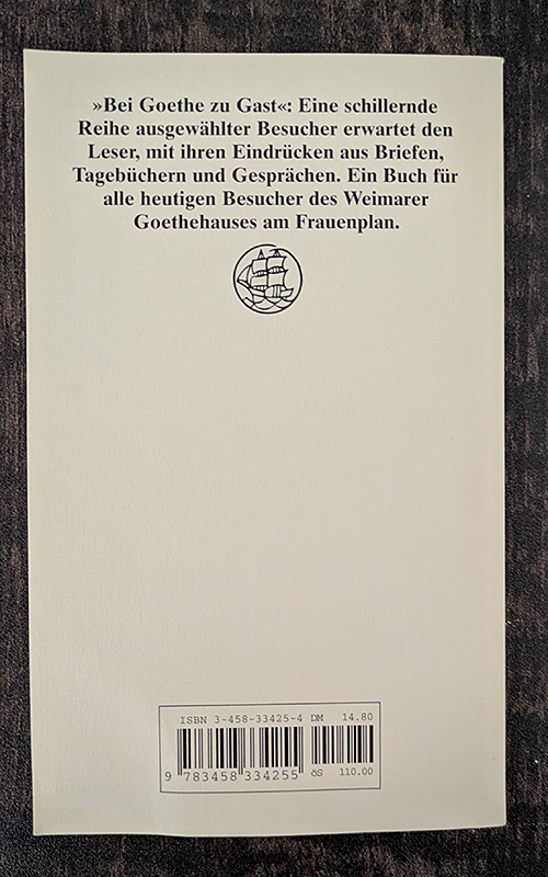 Bei Goethe zu Gast